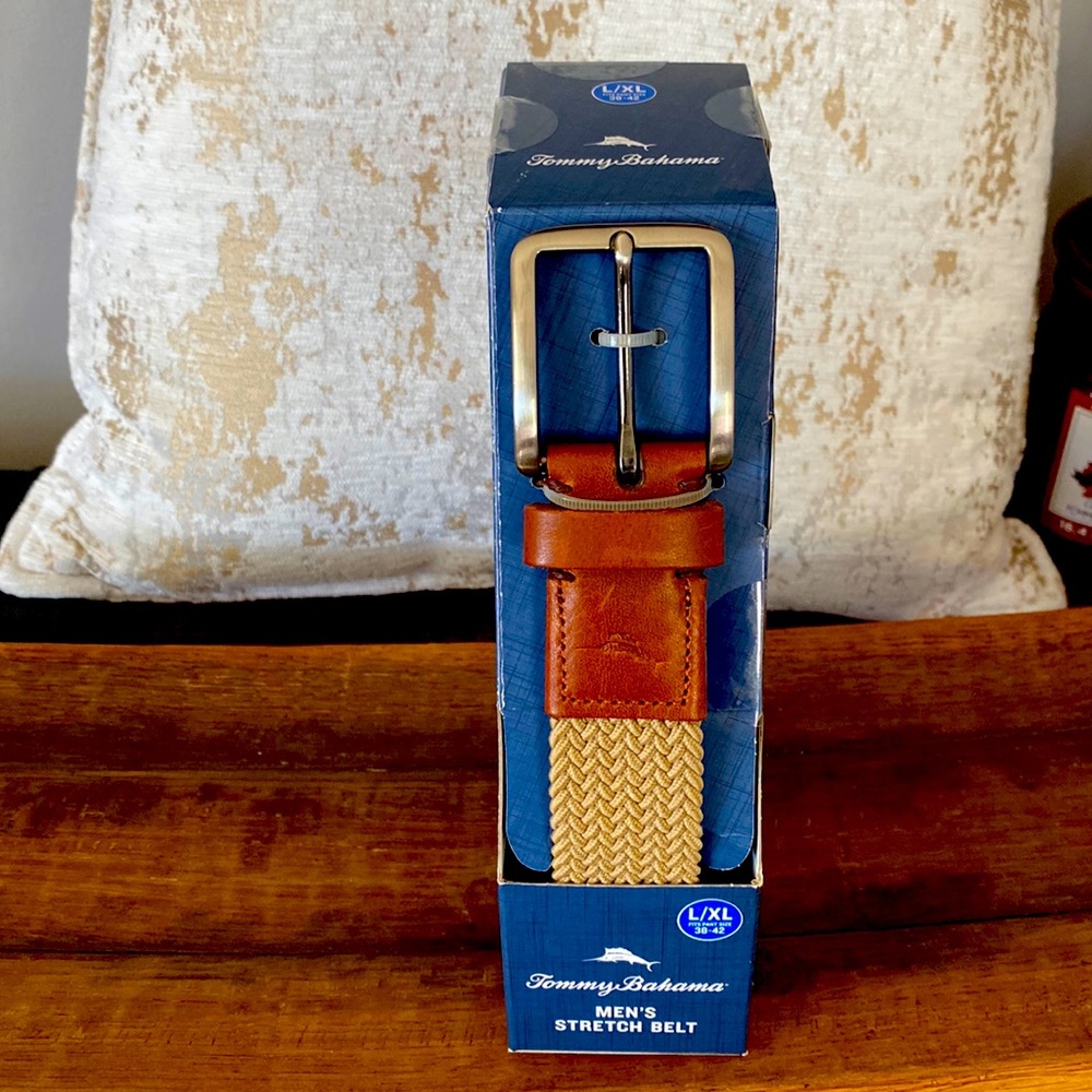 New Tommy Bahama Men’s Stretch Web Belt